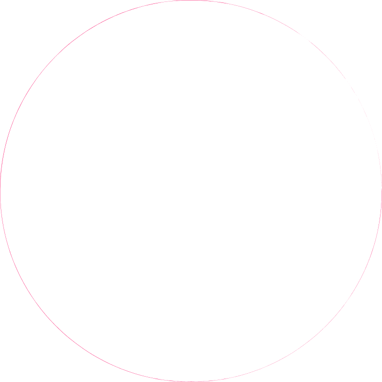 A pink circle that moves left and right when scrolling the site. the background is white